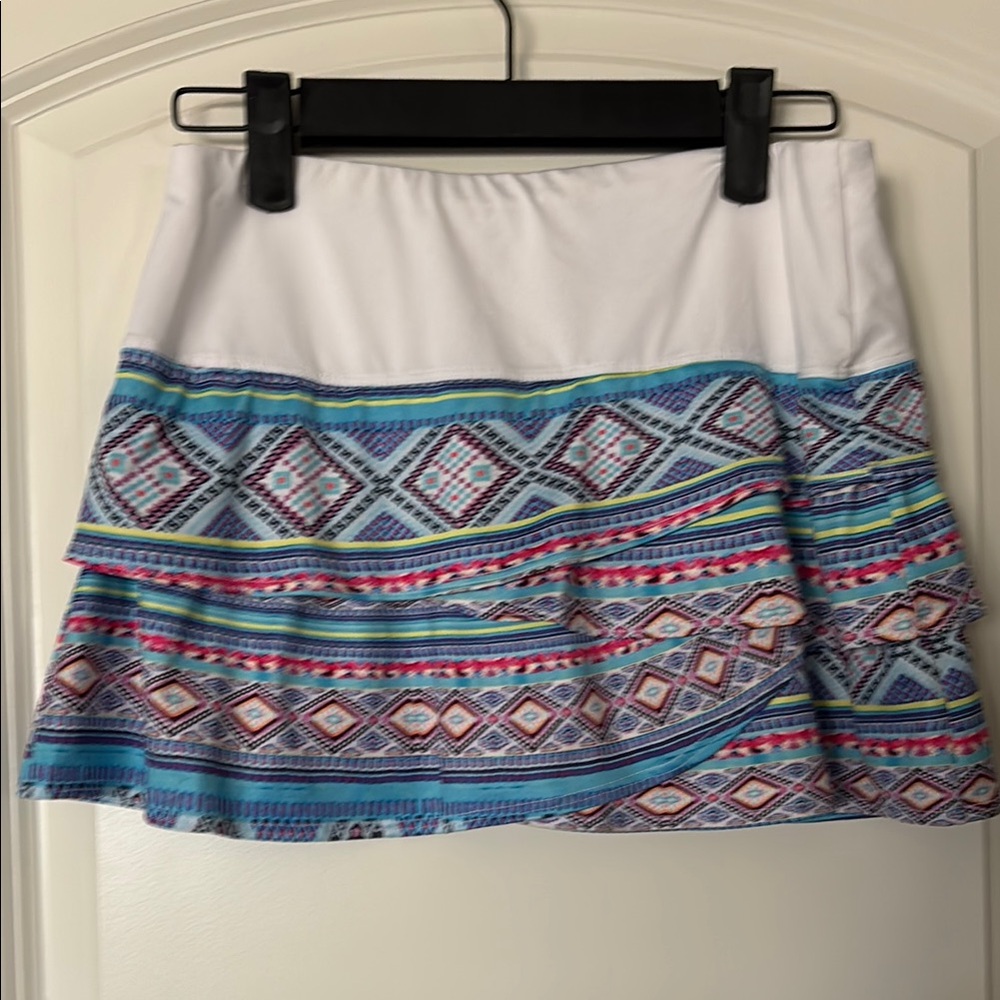 Lucky In Love Patterned Multi-Color Women's Tennis Skirt size XS
